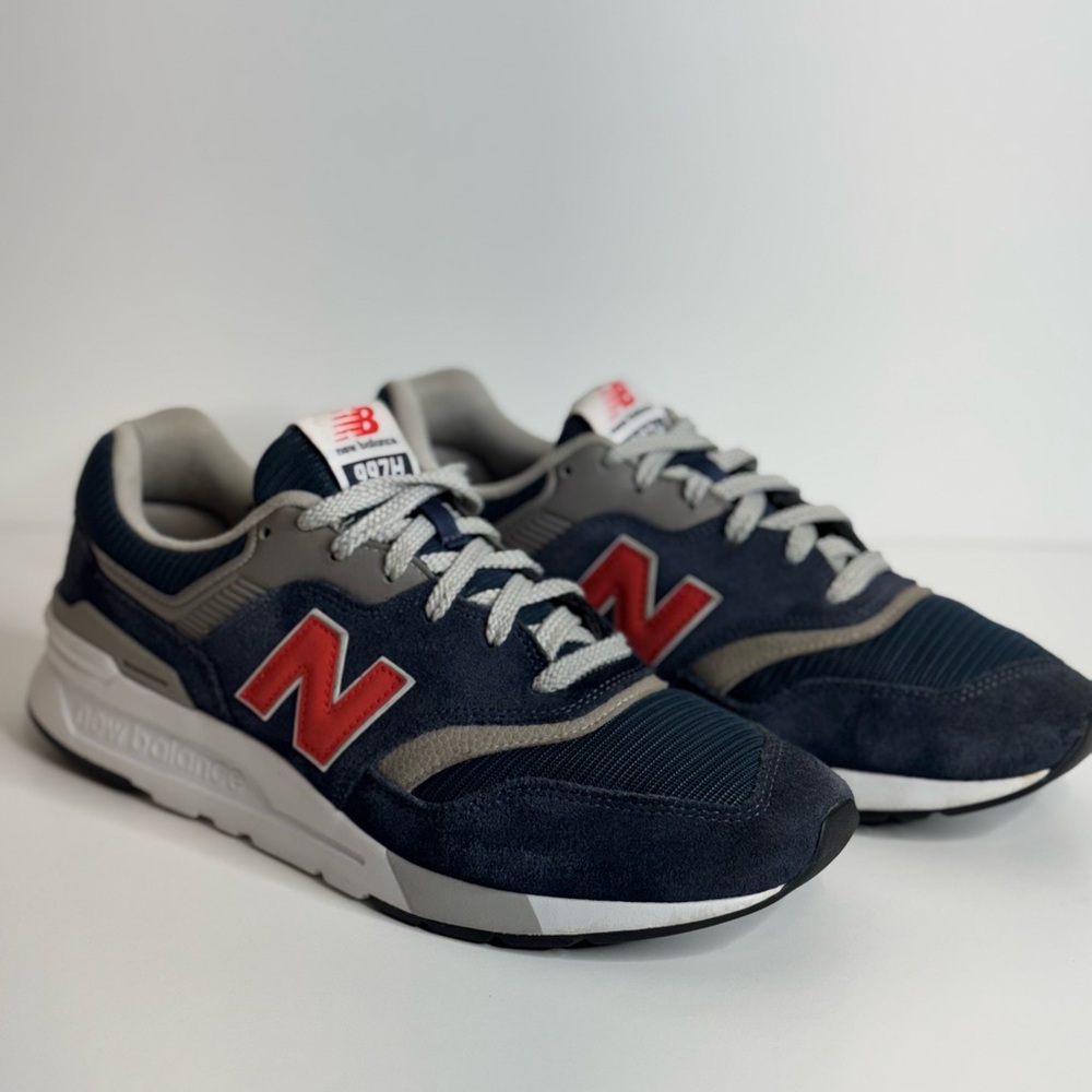 Men’s New Balance 997H Navy Blue/Gray/White Rare Sample Sneakers Shoes -Size 9.5